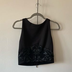 Black Aqua Crop Top
